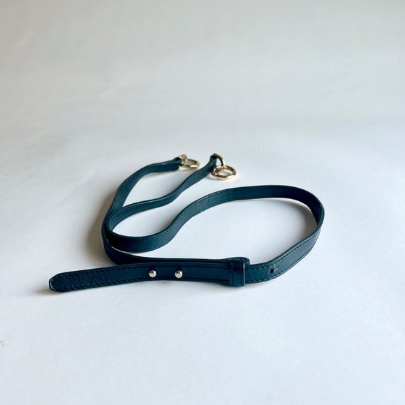 Versace Collecting Navy Genuine Leather Gold Chain Handbag Shoulder Bag - Picture 8 of 16